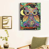 Cute Owl With Moon And Stars