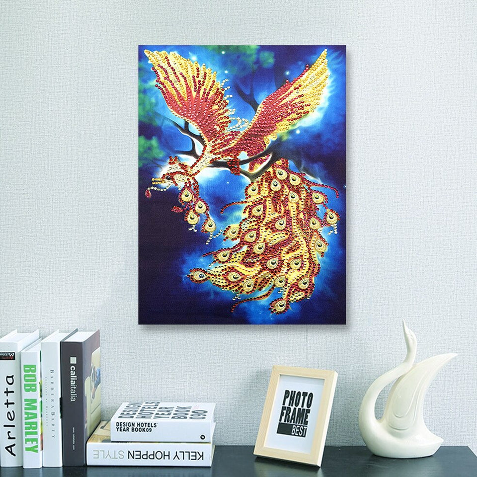 Colorful Phoenix Bird Drawing