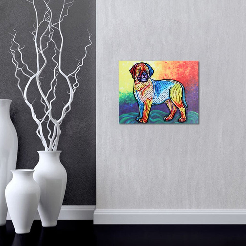 Colorful Dog Painting