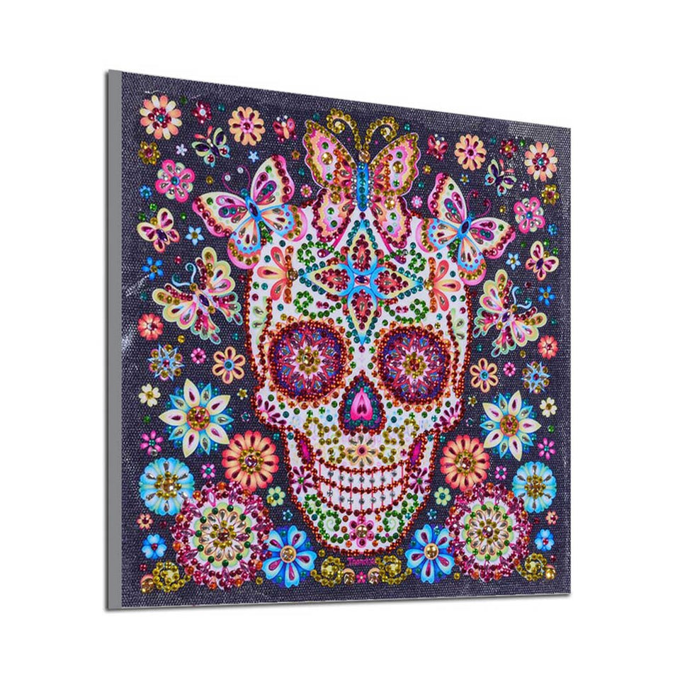Colorful Skull With Flowers