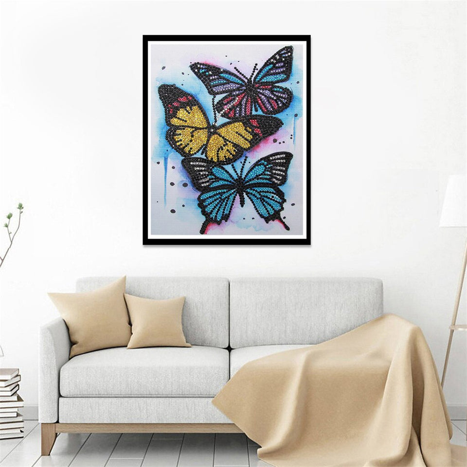 Three Colorful Butterfly