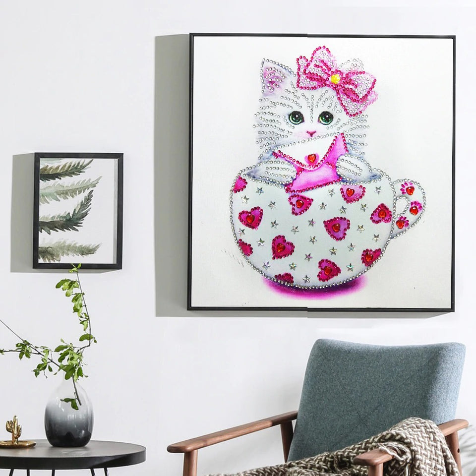 Cute Cats In Cups 2Pcs/set