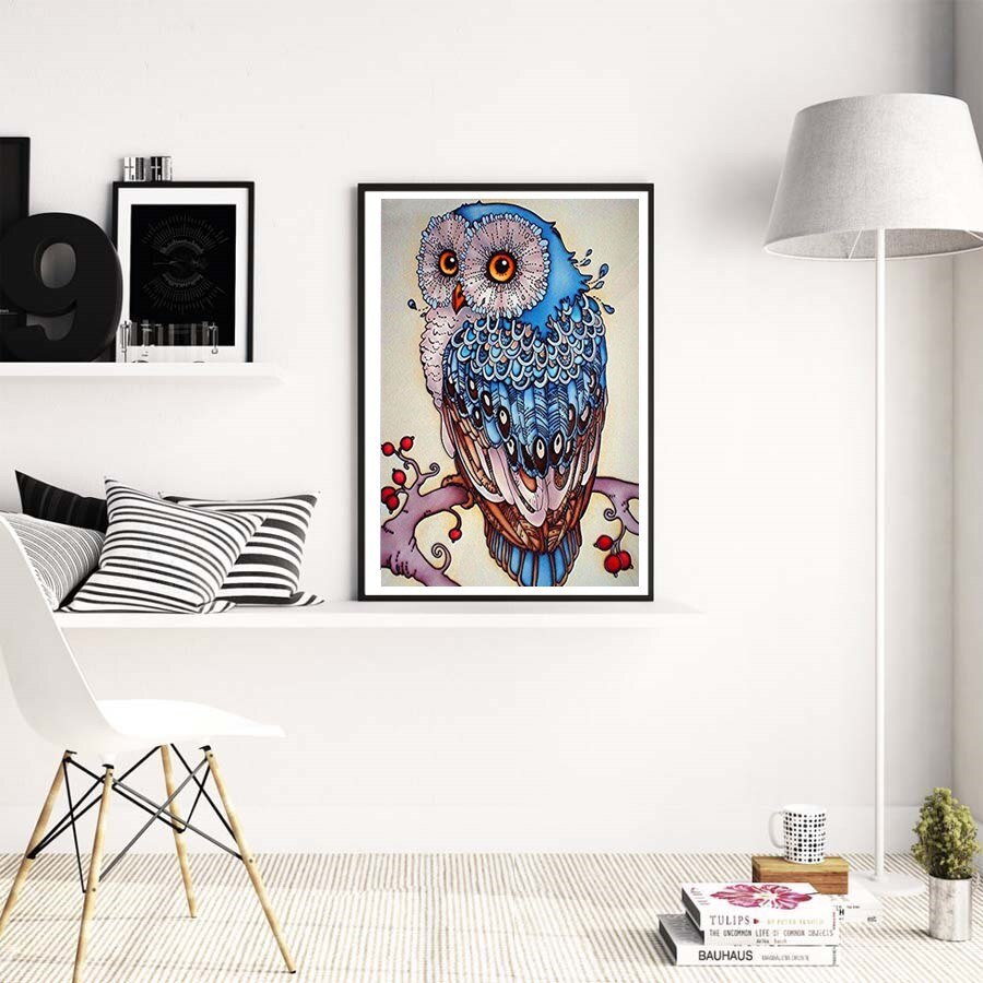 Colorful Owl On Branch