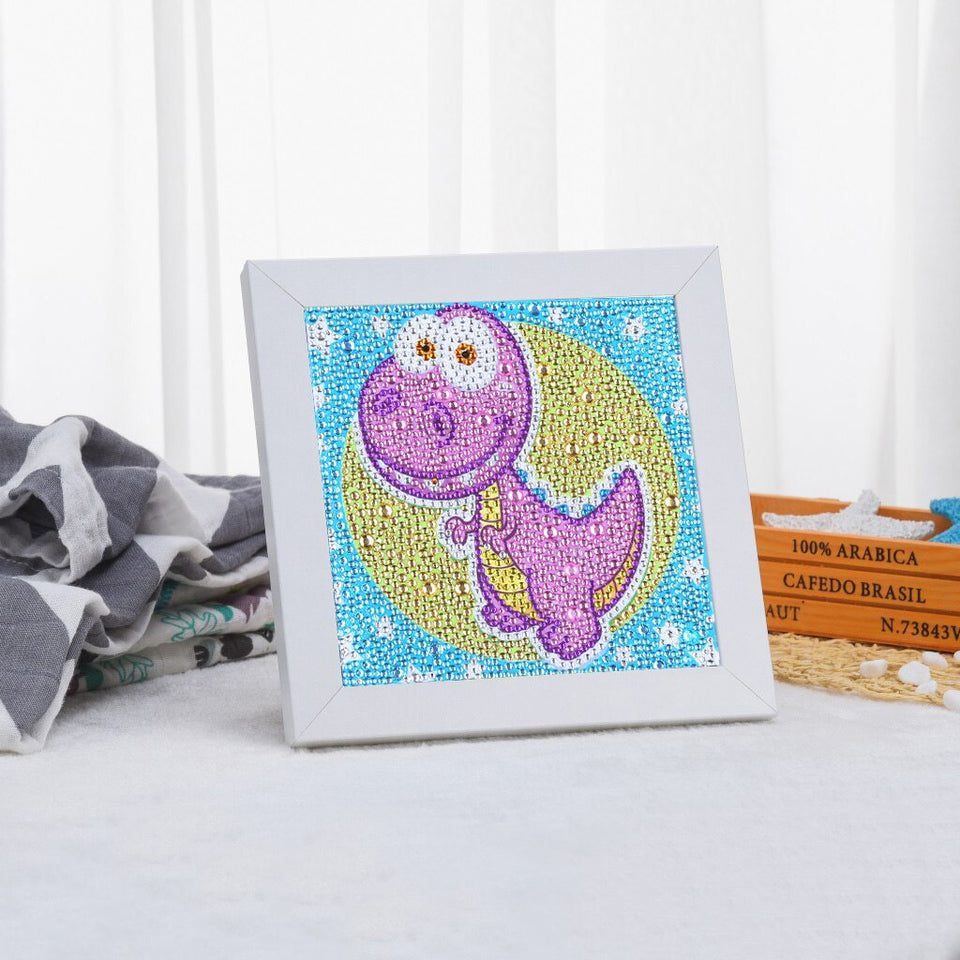 Pink Cute Dinosaur Painting For Kids