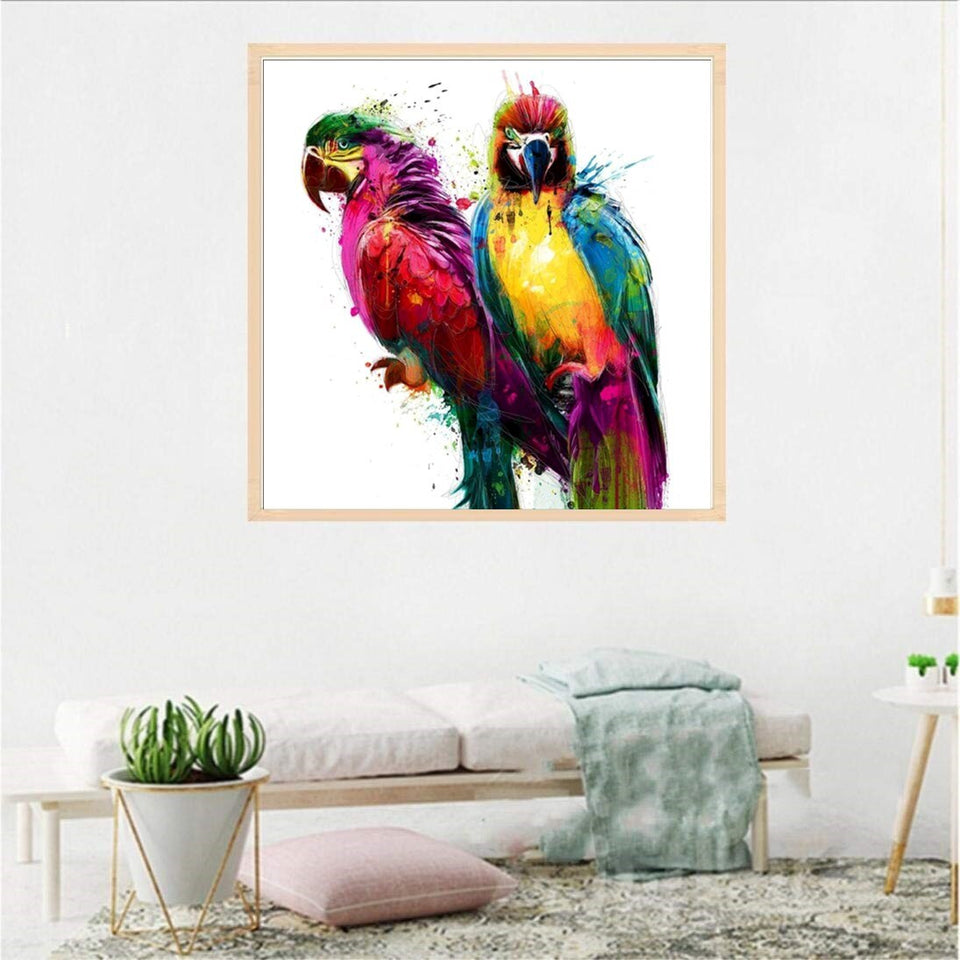 Colorful Parrot Painting