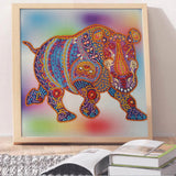 Colorful Hippo Beautiful Painting