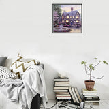 Purple House And Garden And Fountain Special Diamond