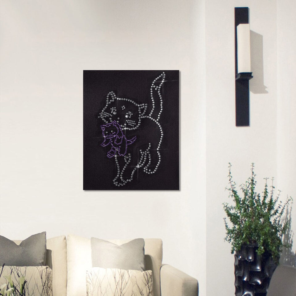 Crystal Cat With kitten