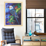 Blue And White Parrot On Branch