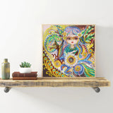 Cute Small Girl And Flowers