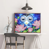 Sad Owl With Flowers
