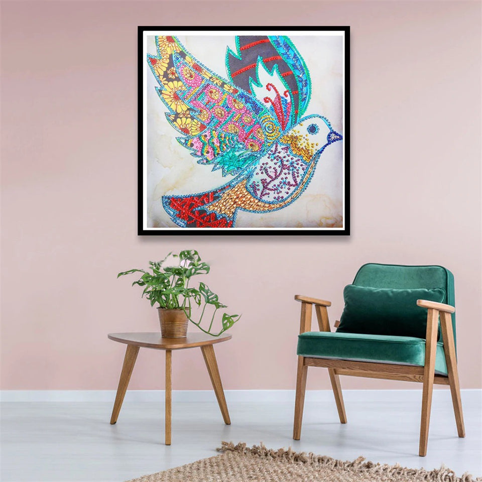 Flying Colorful pigeon