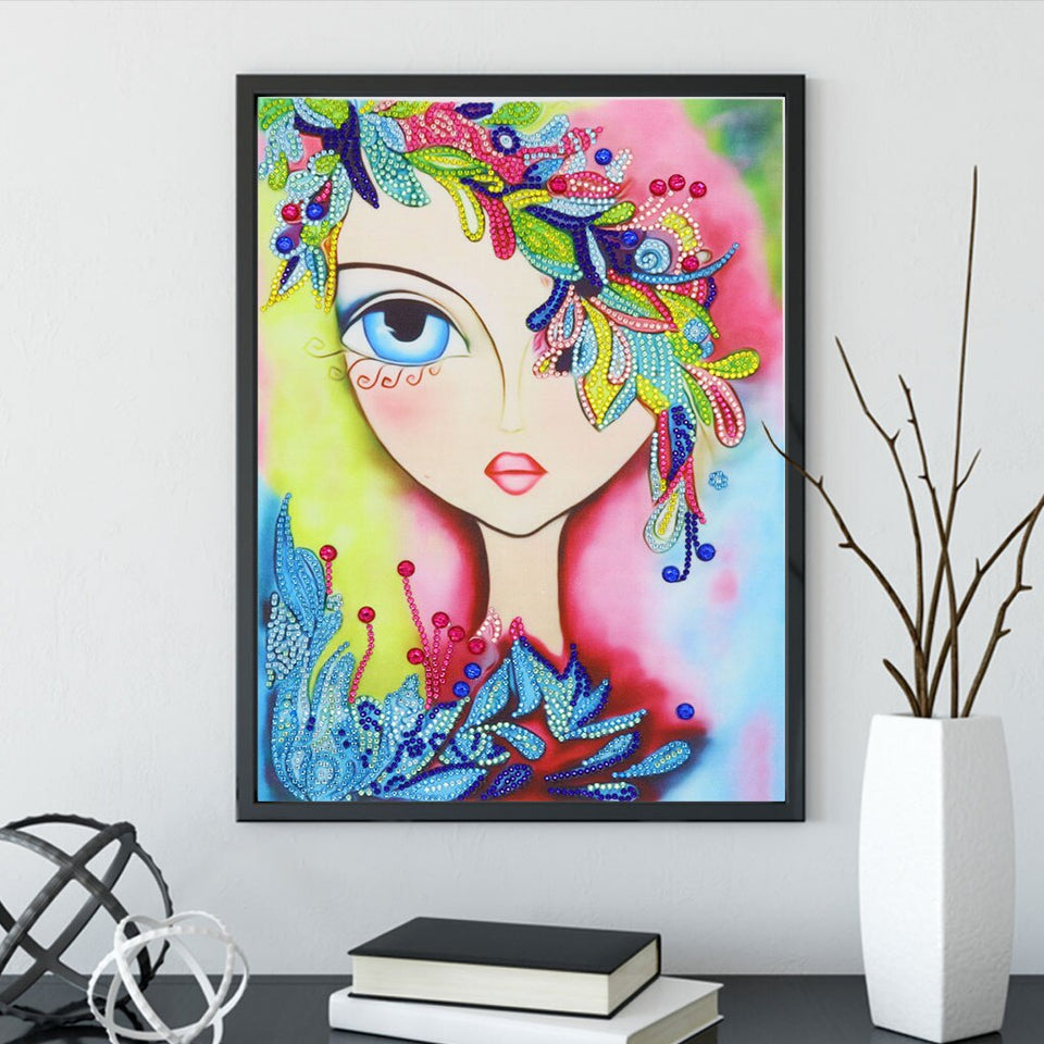 Big-eyed Colorful Girl