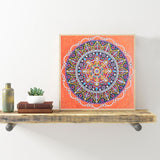 Round Colorful Flower Painting