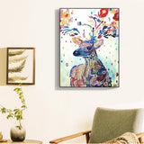 Deer Colorful Painting