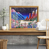 Desert At Night  Charming Painting