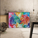 Couple Wolves Colorful