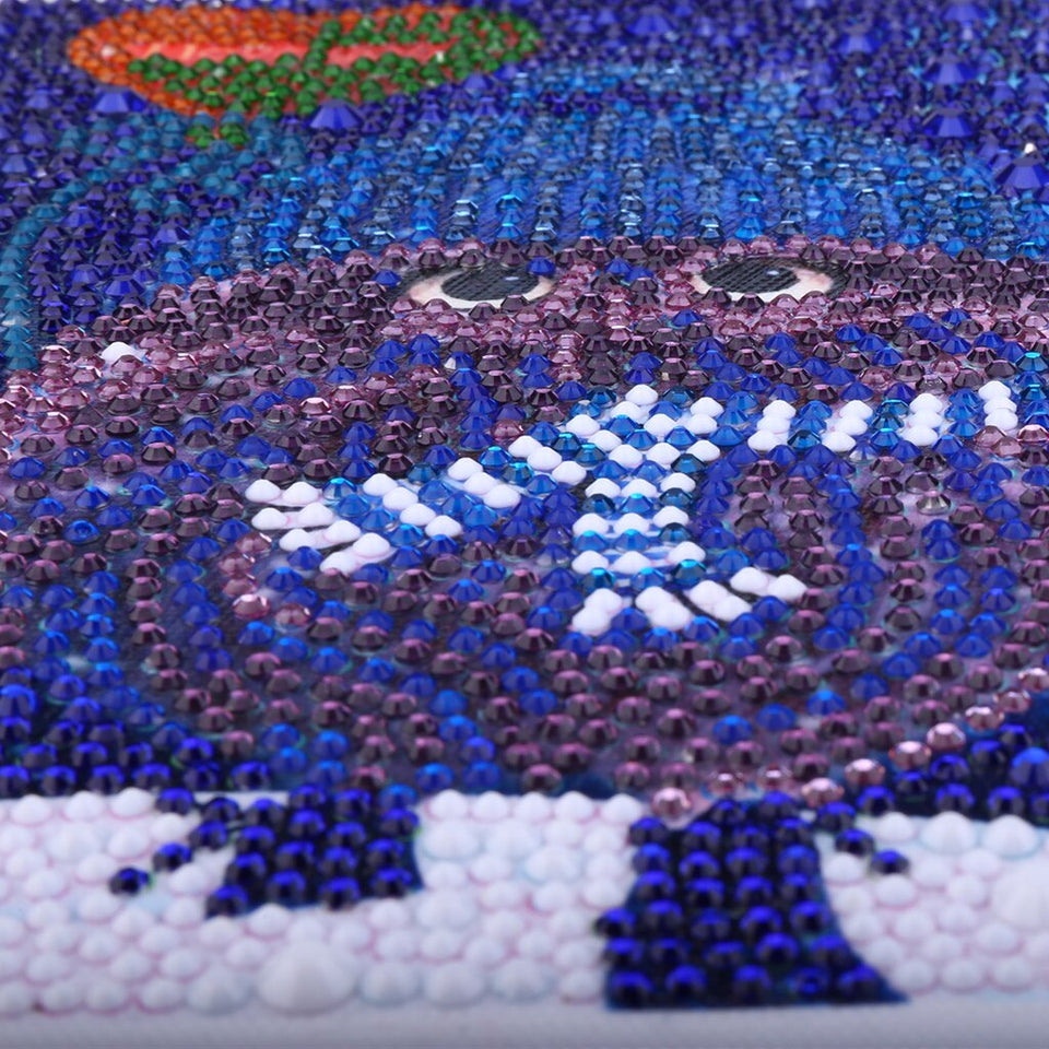 Purple Owl In Winter