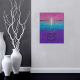 Heart Shaped Seaside Lovely Painting