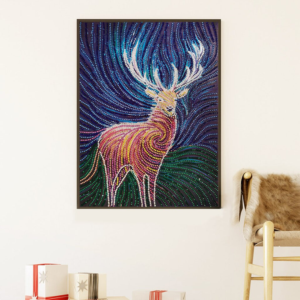 Deer Sparkling Painting