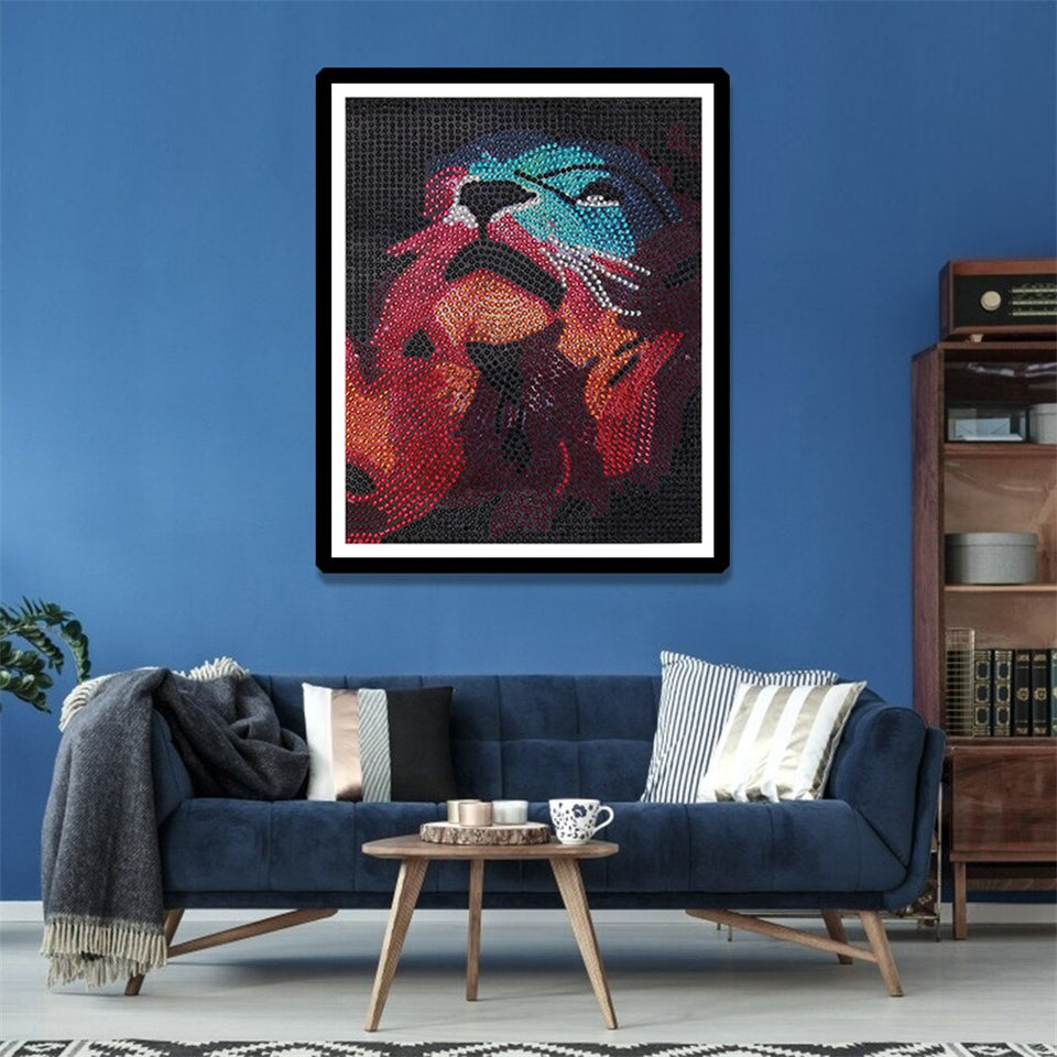 Lion Special Shaped Painting