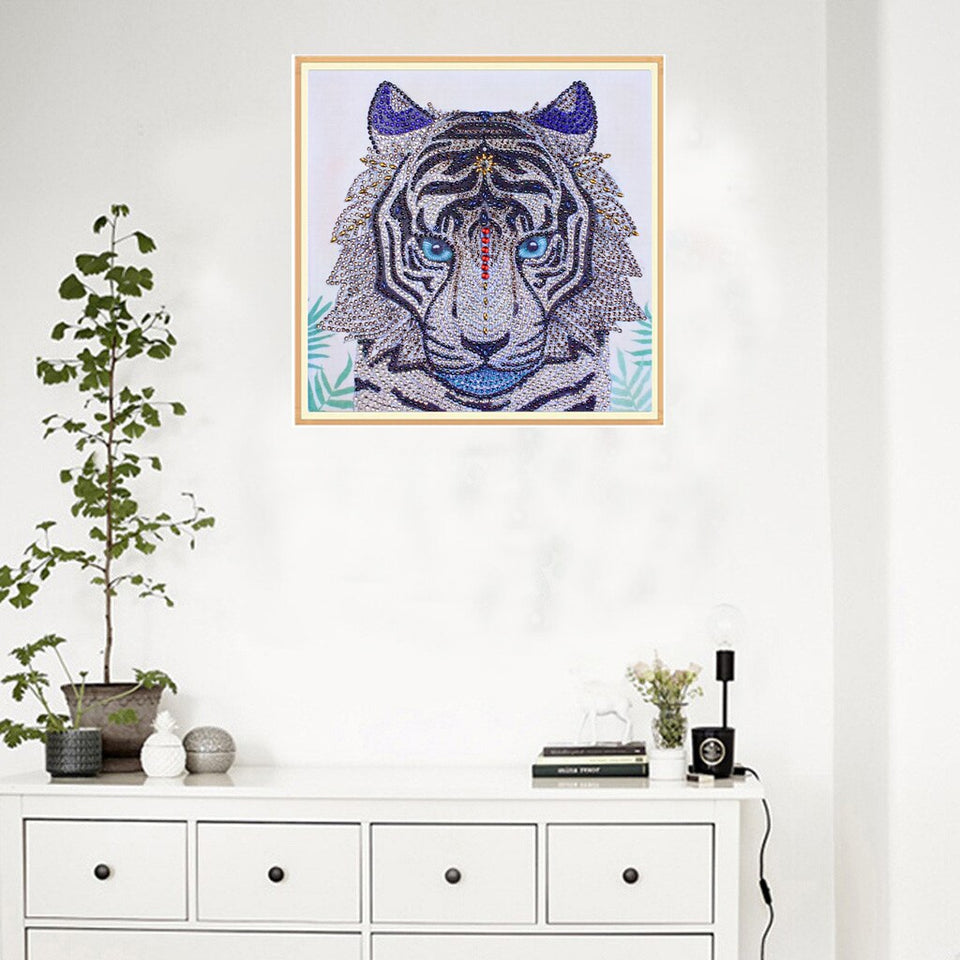 Tiger With Blue Eyes Painting