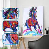 2Pcs Set Colorful Horse And Dog Painting