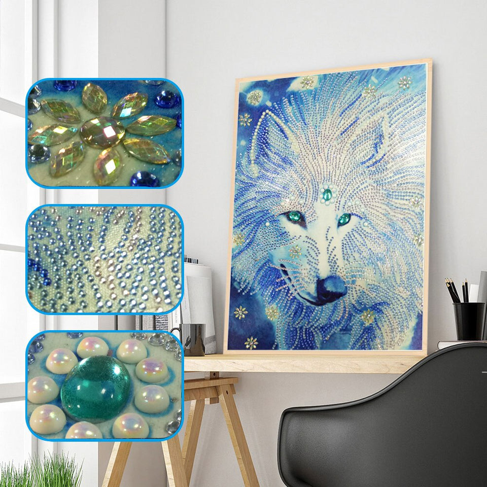 2Pcs Colorful Owl And Wolf