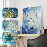 2Pcs Colorful Owl And Wolf
