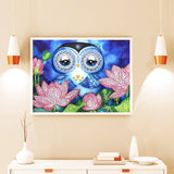 Sad Owl With Flowers