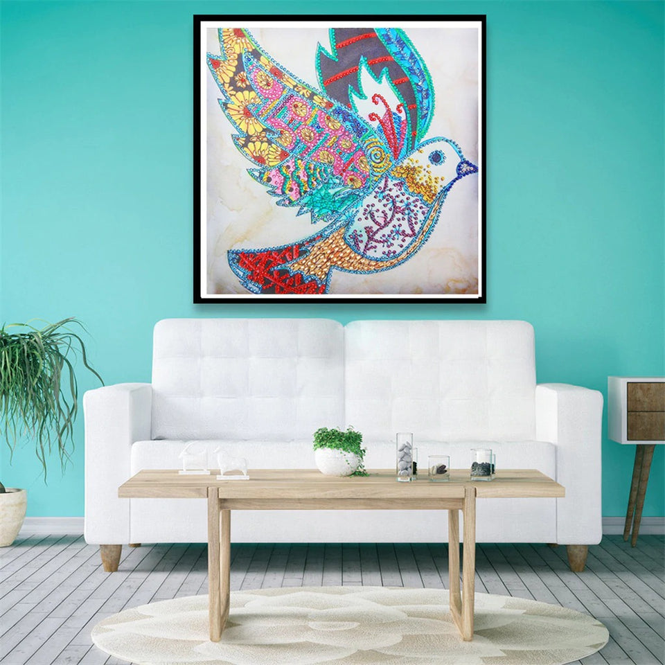 Flying Colorful pigeon