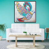 Flying Colorful pigeon