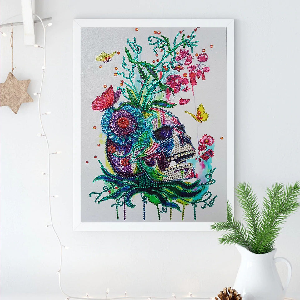 Lovely Skull With Butterfly