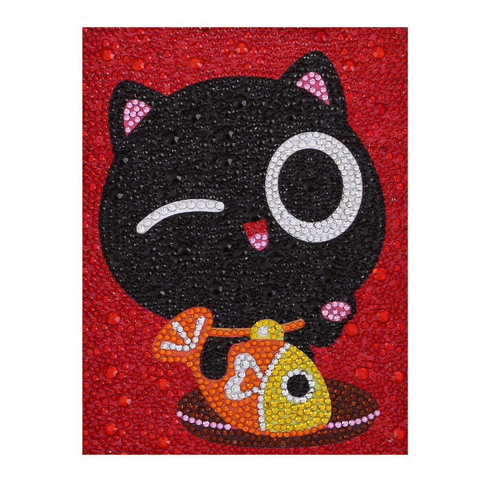 Lovely Black Cat With Fish