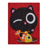 Lovely Black Cat With Fish