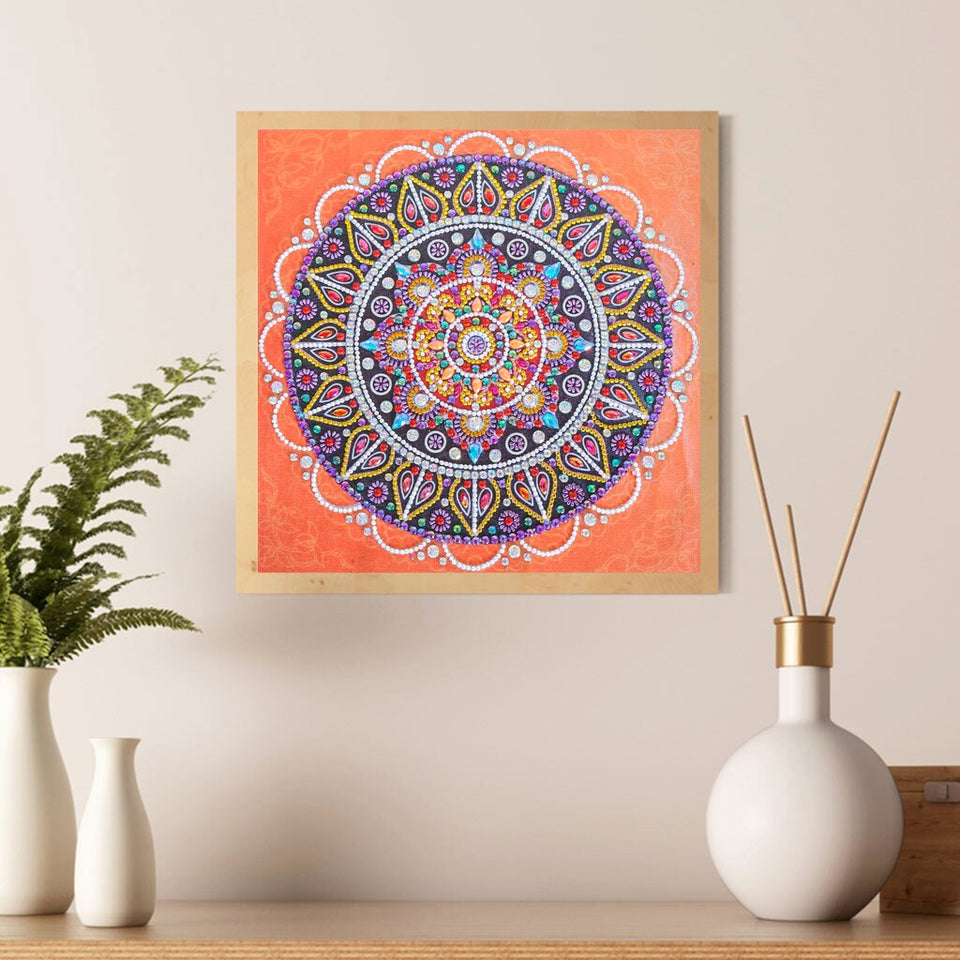 Round Colorful Flower Painting