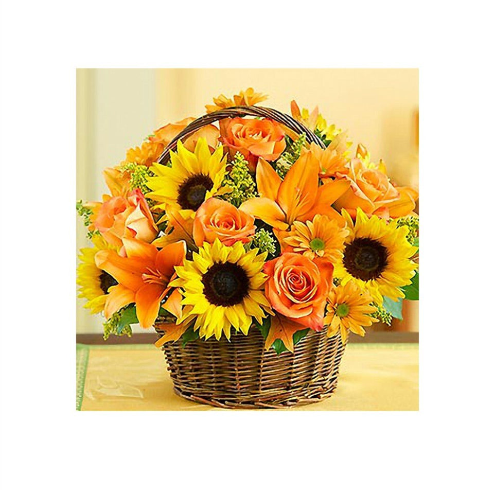 Cute Flowers in Bucket