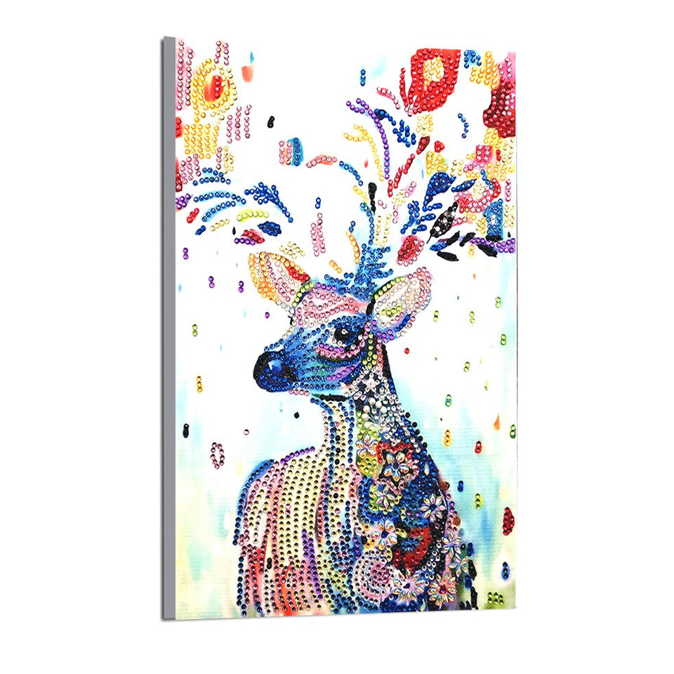 Deer Colorful Painting