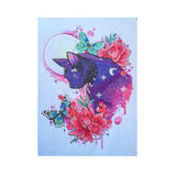 Leopard with Flowers And Butterfly