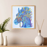 Blue Cute Horse Head