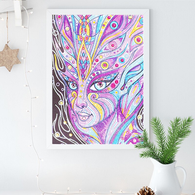 Special Colorful Girl Painting