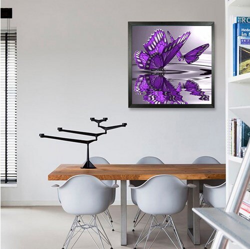 Purple Butterfly On Water