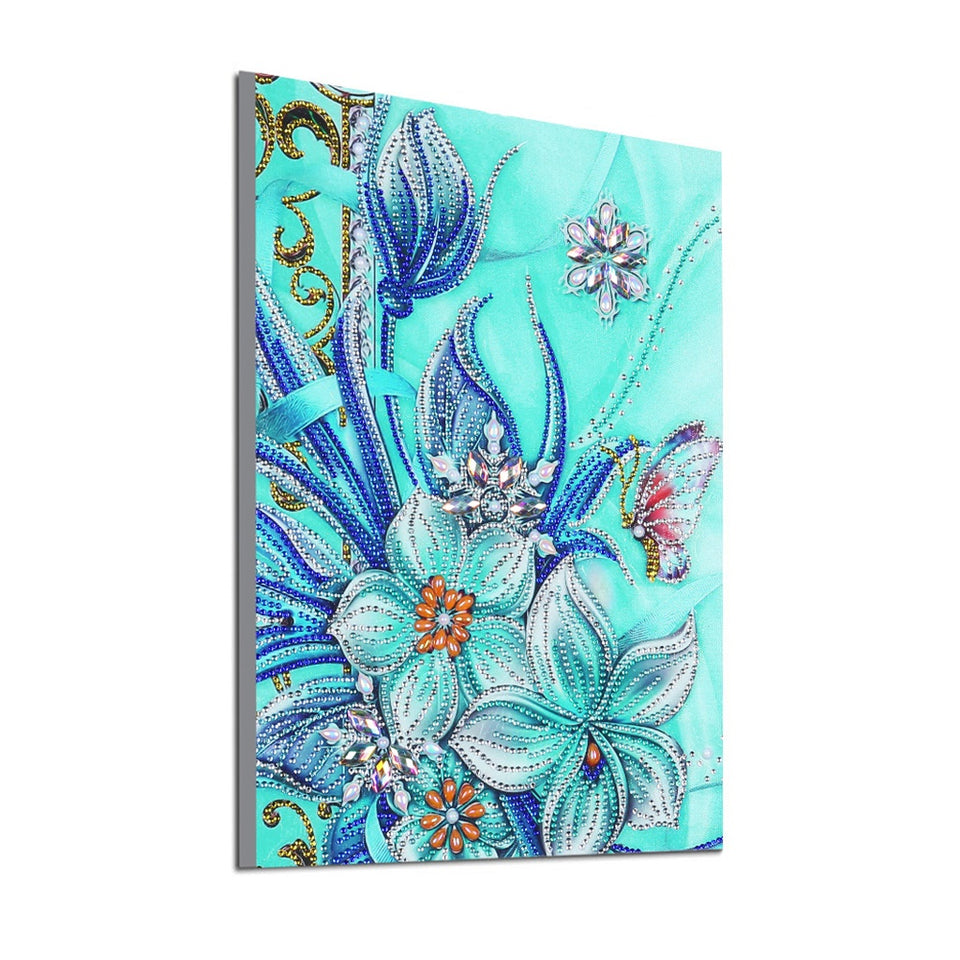 Cute Flowers And Butterfly Painting
