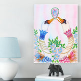 Lovely Colorful Swans