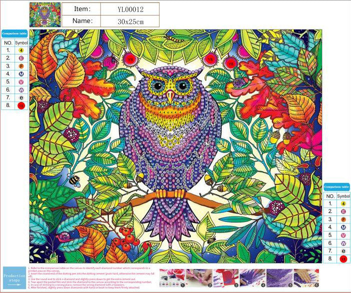 Colorful Owl On Tree