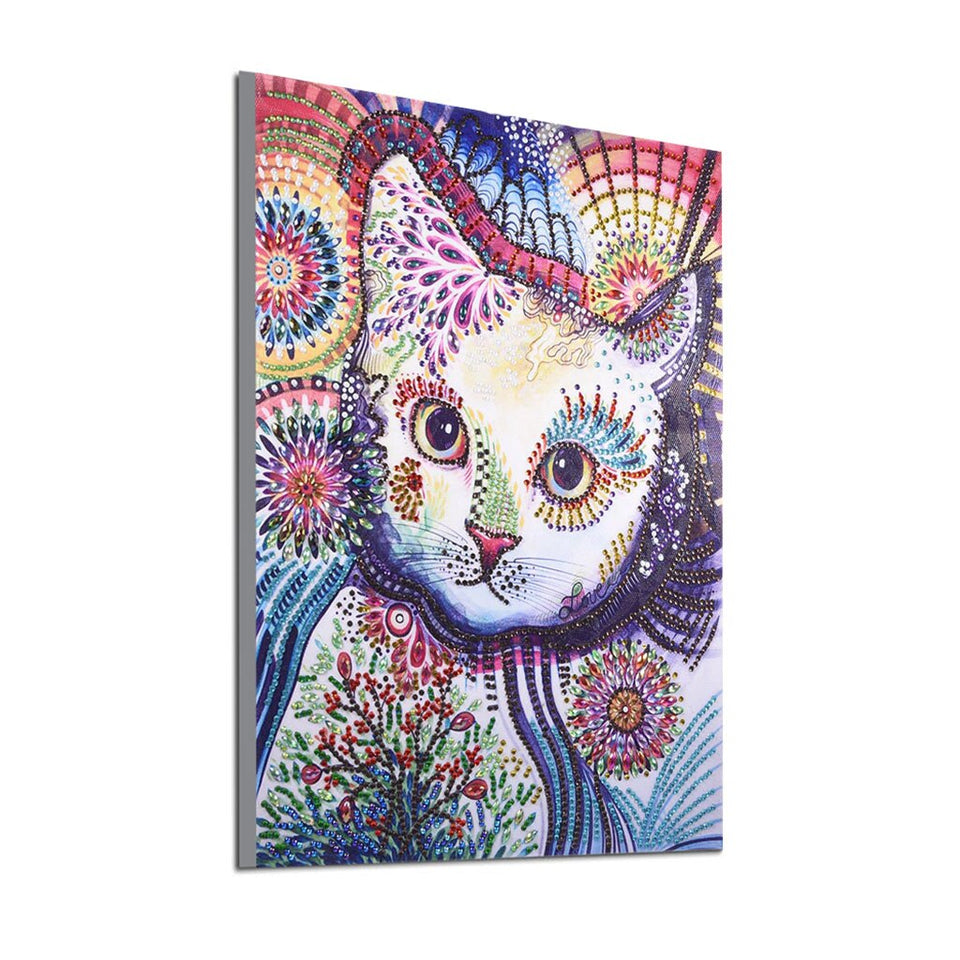 Colorful Cat Beautiful Painting
