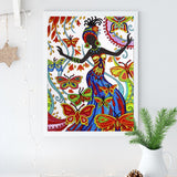 Dancing Lady Colorful Painting