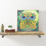 Handmade Beautiful Owl Painting