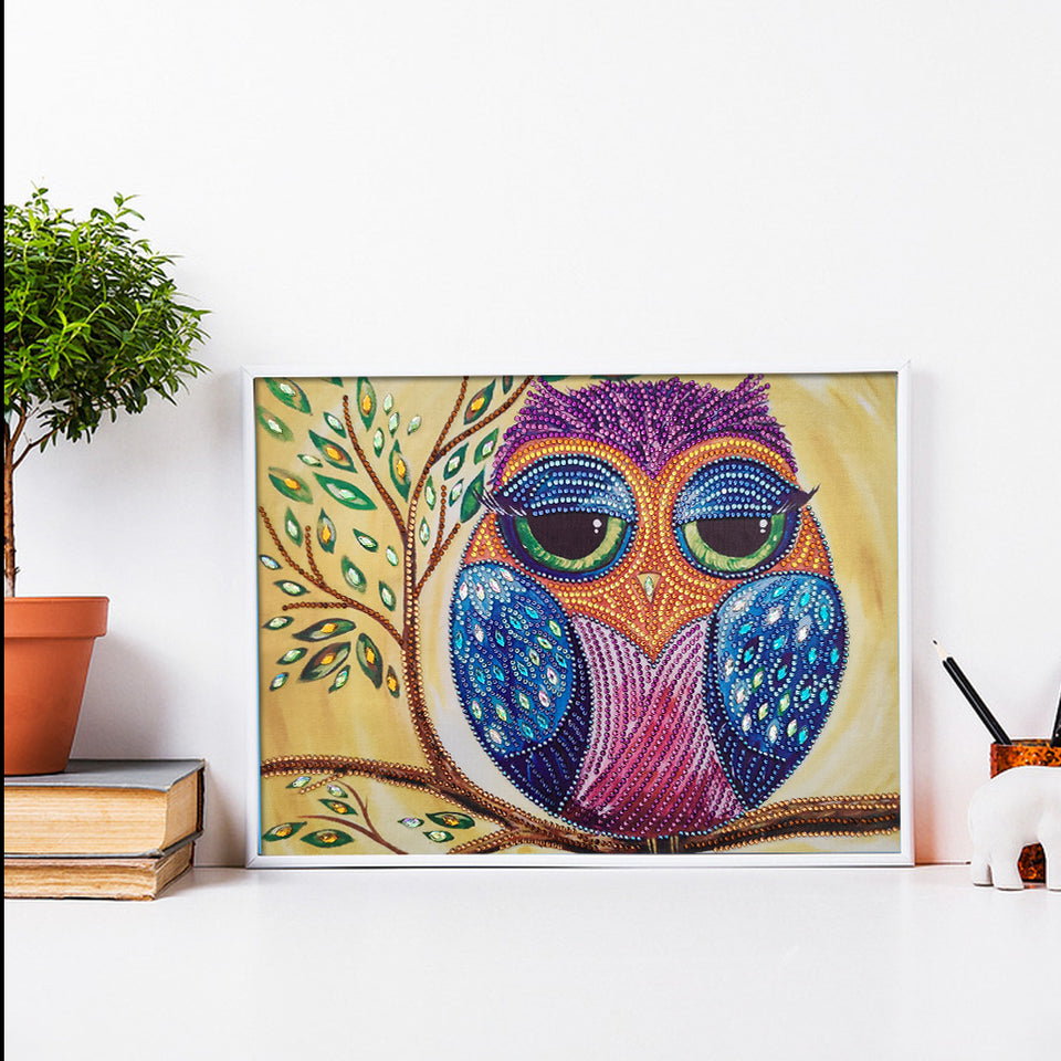 Sad Owl On Tree
