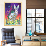 Cute Rabbit With Flowers